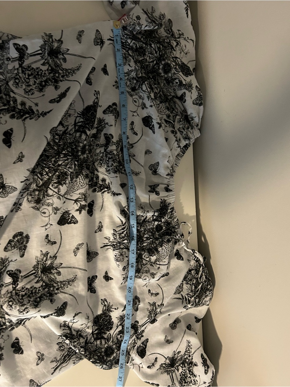 Hester & Orchard Linen Cotton Toile Butterfly Peasant Blouse Top 1X Linen blend - Picture 3 of 5